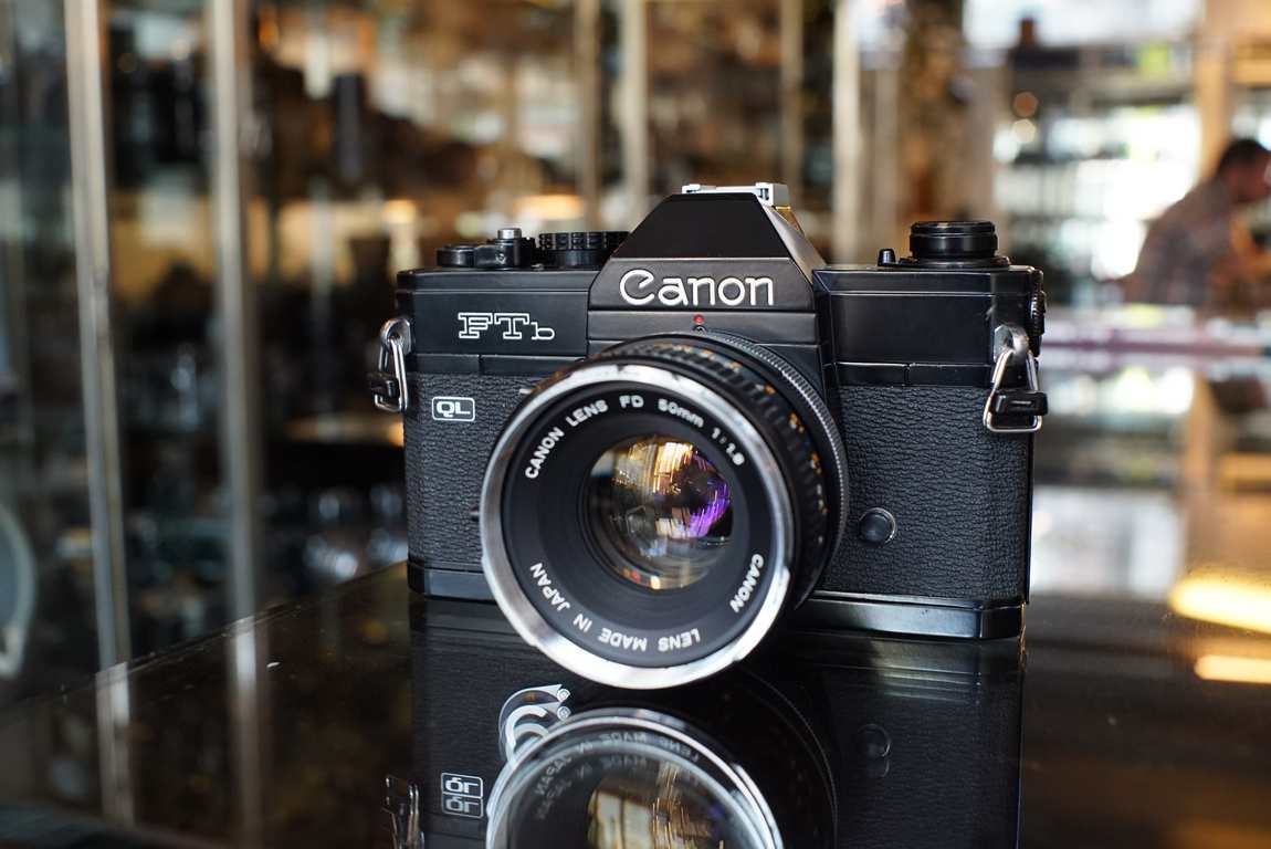 Canon FTb Black + FD 50mm f/1.8 Chrome Nose OUTLET - Fotohandel